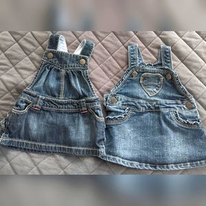 Old Navy & Arizona Jeans Baby Girl Overall Dress